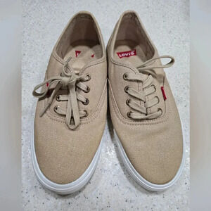 Levi's Tan & Sparkle Sneakers Sz 9